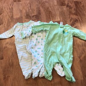 NWOT footie pajamas.